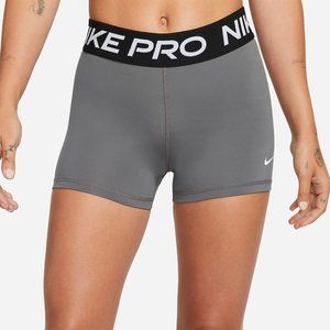 Nike Pro Womens 3" Dri-FIT Training Shorts Iron Grey Black CZ9857-068